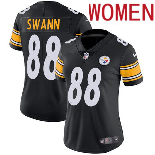 Women Pittsburgh Steelers 88 Lynn Swann Nike Black Vapor Limited NFL Jersey